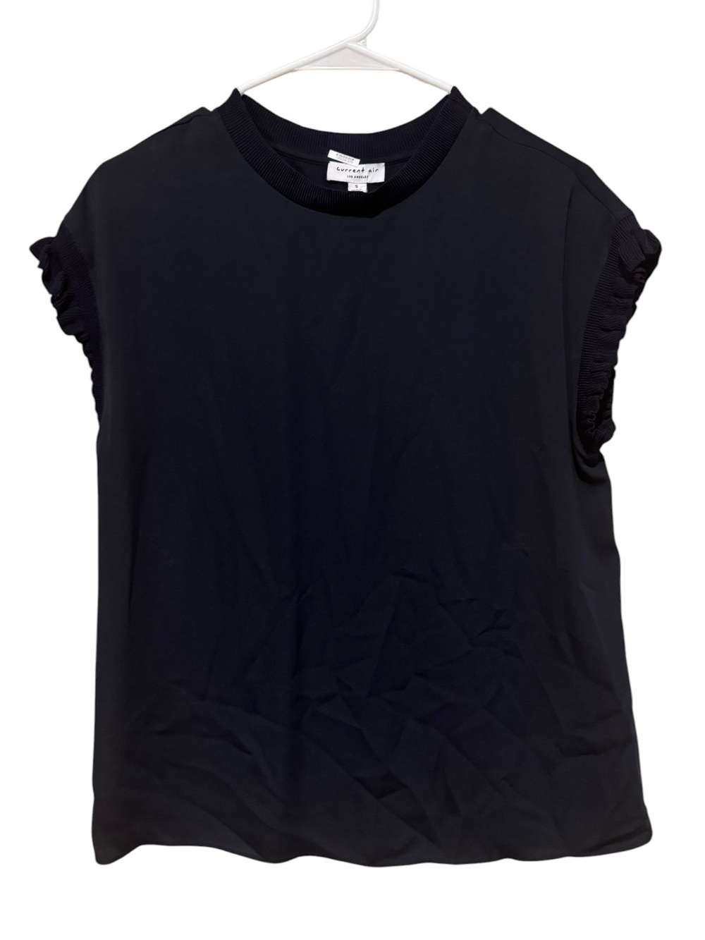 Current Air Navy Ruffle Sleeve Tee